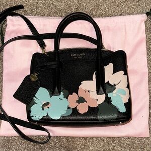 Kate Spade Black Floral Mini Bag